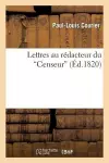 Lettres Au Rédacteur Du Censeur cover