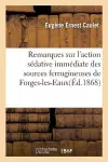 Remarques Sur l'Action Sédative Immédiate Des Sources Ferrugineuses de Forges-Les-Eaux, cover