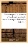 Mémoire Pour La Comtesse d'Hautefort, Appelante, Contre Le Marquis d'Hautefort, Pierre Mandeix, cover