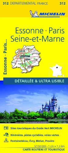 Essonne, Paris, Seine-et-Marne - Michelin Local Map 312 cover