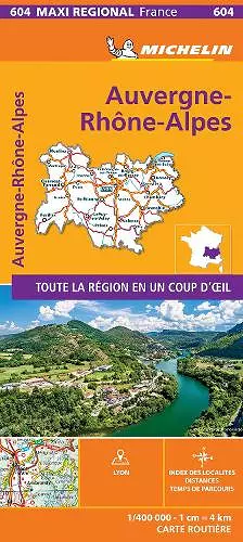 AUVERGNE-RHONE-ALPES, France - Michelin Maxi Regional Map 604 cover