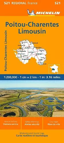 Poitou-Charentes - Michelin Regional Map 521 cover