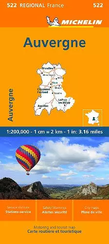 Auvergne Limousin - Michelin Regional Map 522 cover