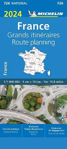 France Route Planning 2024 - Michelin National Map 726 cover