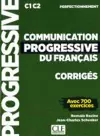 Communication progressive du francais - Niveau perfectionnement (C1/C2) - Corriges cover