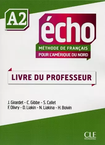 Echo pour l'Amerique du Nord - A2 - Livre du professeur cover