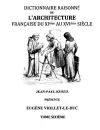 Dictionnaire Raisonné de l'Architecture Française du XIe au XVIe siècle Tome VI cover