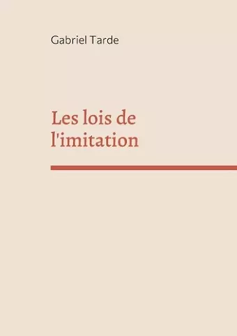 Les lois de l'imitation cover