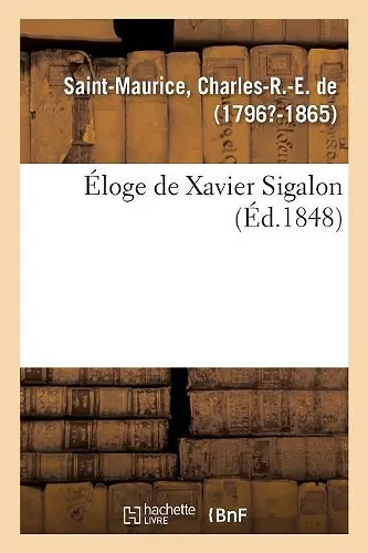 Éloge de Xavier Sigalon cover