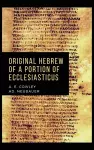 Original Hebrew of a Portion of Ecclesiasticus cover