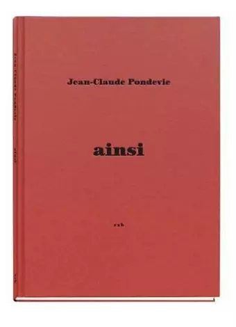 Jean Claude Pondevie - Ainsi cover
