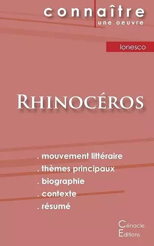 Fiche de lecture Rhinocéros de Eugène Ionesco (Analyse littéraire de référence et résumé complet) cover