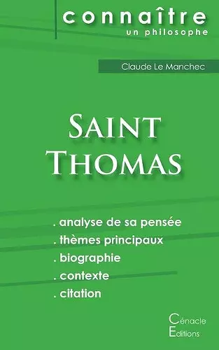 Comprendre Saint Thomas (analyse complète de sa pensée) cover