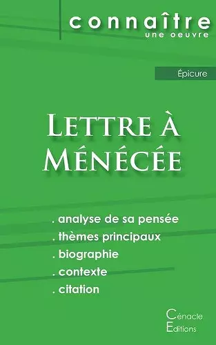 Fiche de lecture Lettre à Ménécée (Analyse philosophique de référence et résumé complet) cover