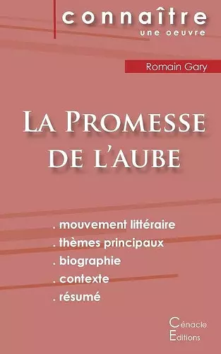 Fiche de lecture La Promesse de l'aube de Romain Gary (Analyse littéraire de référence et résumé complet) cover