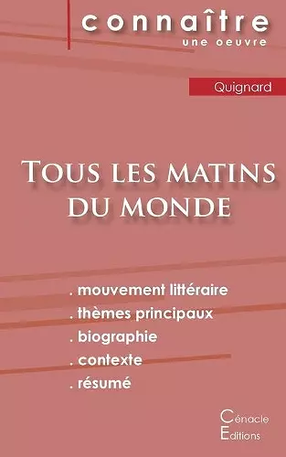 Fiche de lecture Tous les matins du monde (Analyse littéraire de référence et résumé complet) cover