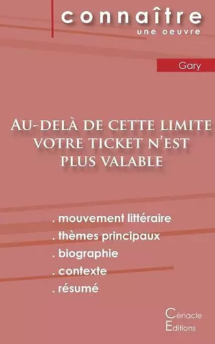 Fiche de lecture Au-delà de cette limite votre ticket n'est plus valable (Analyse littéraire de référence et résumé complet) cover