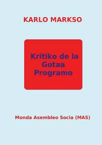 Kritiko de la Gotaa Programo cover