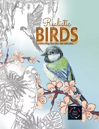 Realistic Birds coloring books for adults cover