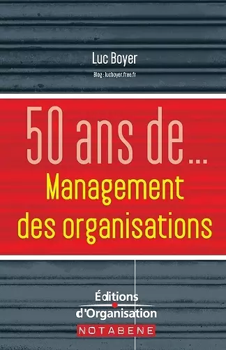 50 ans de management des organisations cover