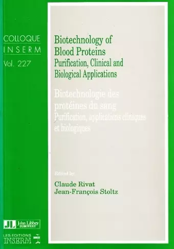 Biotechnology of Blood Proteins cover