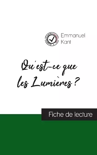 Qu'est-ce que les Lumières ? de Kant (fiche de lecture et analyse complète de l'oeuvre) cover