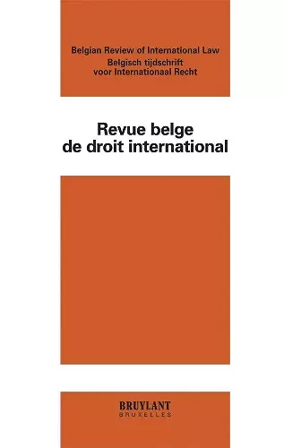 Revue Belge de Droit International cover