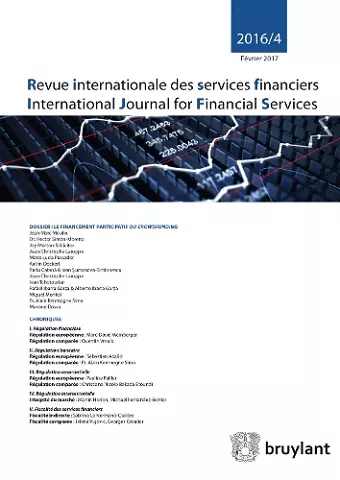 Revue internationale des services financiers 2016/4 cover