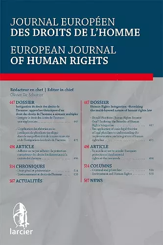 Journal Europeen des Droits de l'Homme / European Journal of Human Rights cover