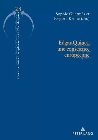 Edgar Quinet, Une Conscience Européenne cover