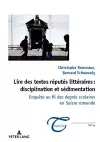 Lire Des Textes Réputés Littéraires: Disciplination Et Sédimentation cover