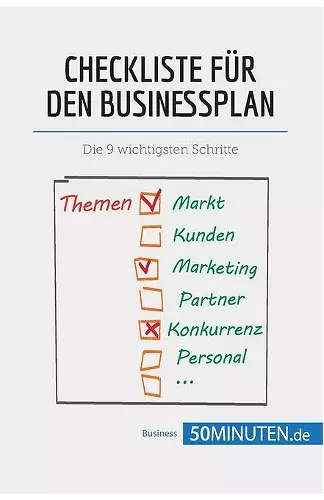 Checkliste für den Businessplan cover