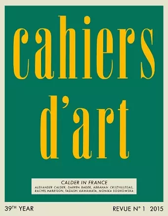 Cahiers d’Art N°1, 2015 cover