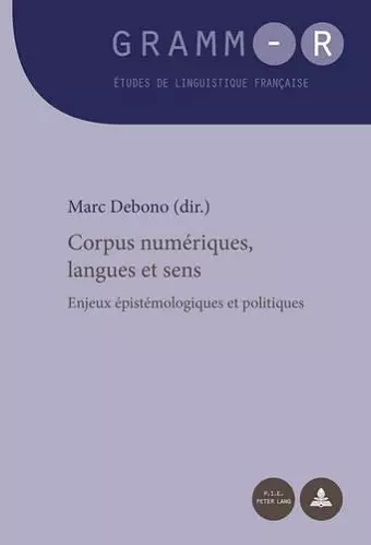 Corpus Numériques, Langues Et Sens cover