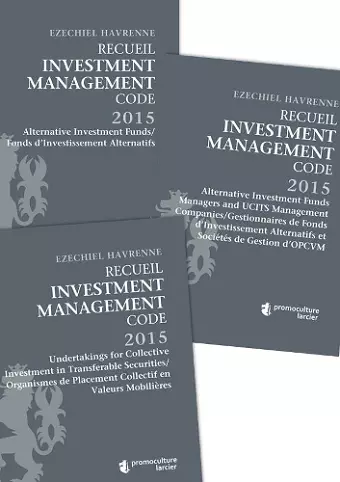 Recueil Investment Management Code - Tomes 1 - 2 - 3 cover