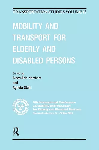 Mobility and Transport for Elderly and Disabled Patients cover