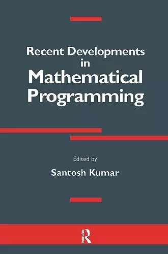 Recent Developments in Mathematical Programming cover