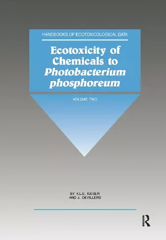 Ecotoxicity of Chemicals to Photobacterium Phosphoreum cover