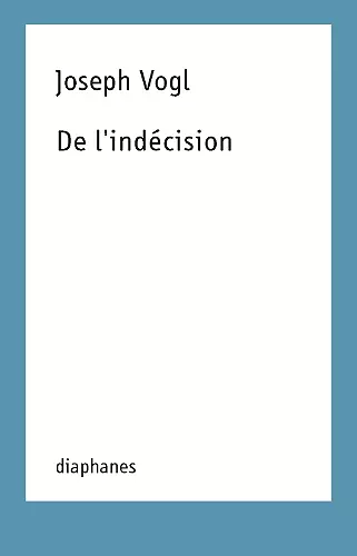 De l`indécision cover