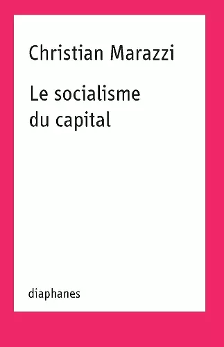 Le socialisme du capital cover