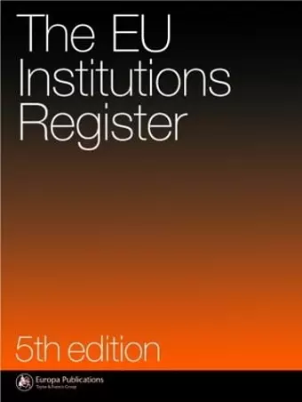 Eu Institutions Register cover