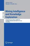 Mining Intelligence and Knowledge Exploration cover