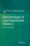 Biotechnologies of Crop Improvement, Volume 3 cover