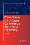 Proceedings of China-Europe Conference on Geotechnical Engineering cover