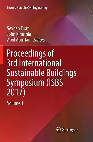 Proceedings of 3rd International Sustainable Buildings Symposium (ISBS 2017) cover
