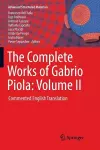 The Complete Works of Gabrio Piola: Volume II cover