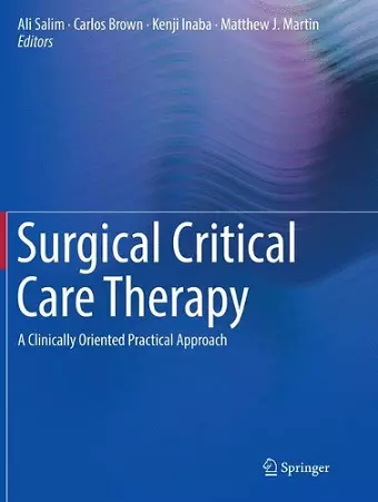 Surgical Critical Care Therapy cover