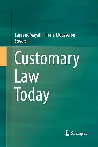 Customary Law Today cover