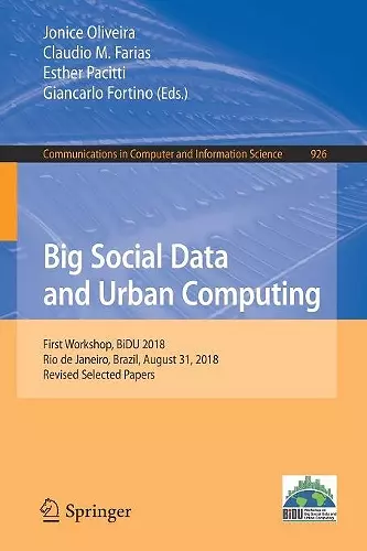 Big Social Data and Urban Computing cover