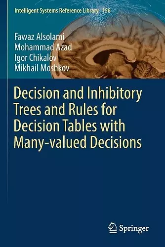 Decision and Inhibitory Trees and Rules for Decision Tables with Many-valued Decisions cover